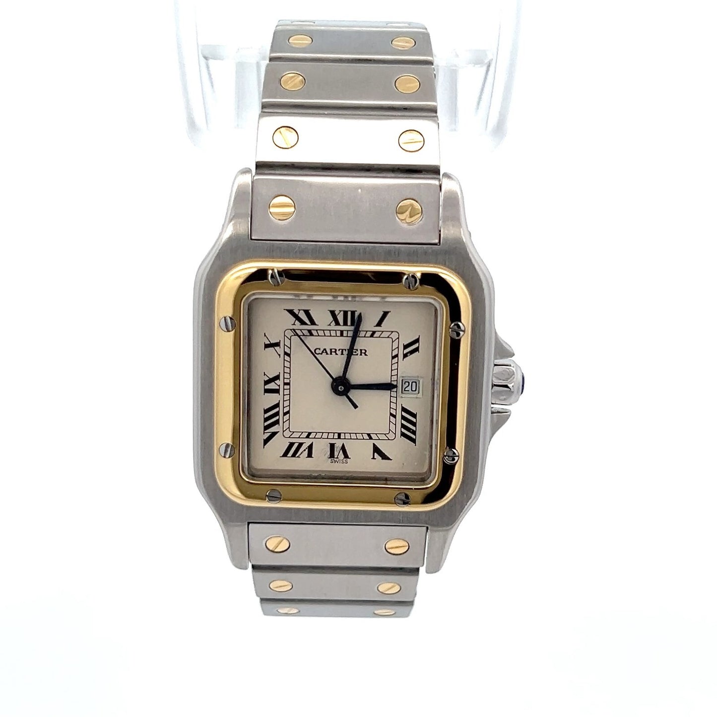 Womens Cartier Santos 18K Gold Automatic Watch