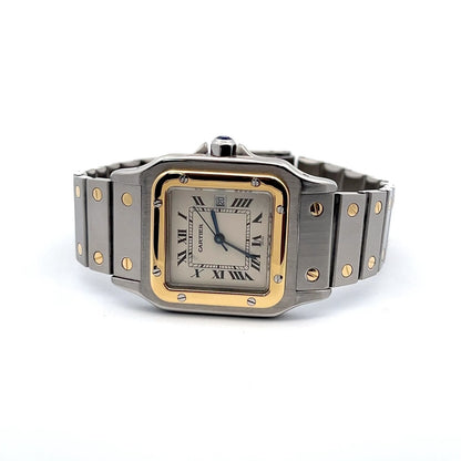 Womens Cartier Santos 18K Gold Automatic Watch