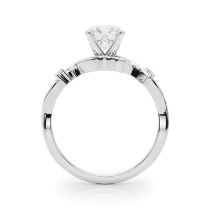 14K White Gold Engagement Rings With 0.02 TCW Diamond (SI1-SI2, G-H)