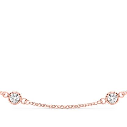 14K White Gold 18 10 Station Dia Necklace With 1 TCW Diamond (Lab Grown VS-SI1, E/F/G)