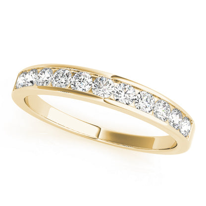 14K Yellow Gold Wedding Bands Channel Set With 0.33 TCW Diamond (Lab Grown VS-SI1, E/F/G)