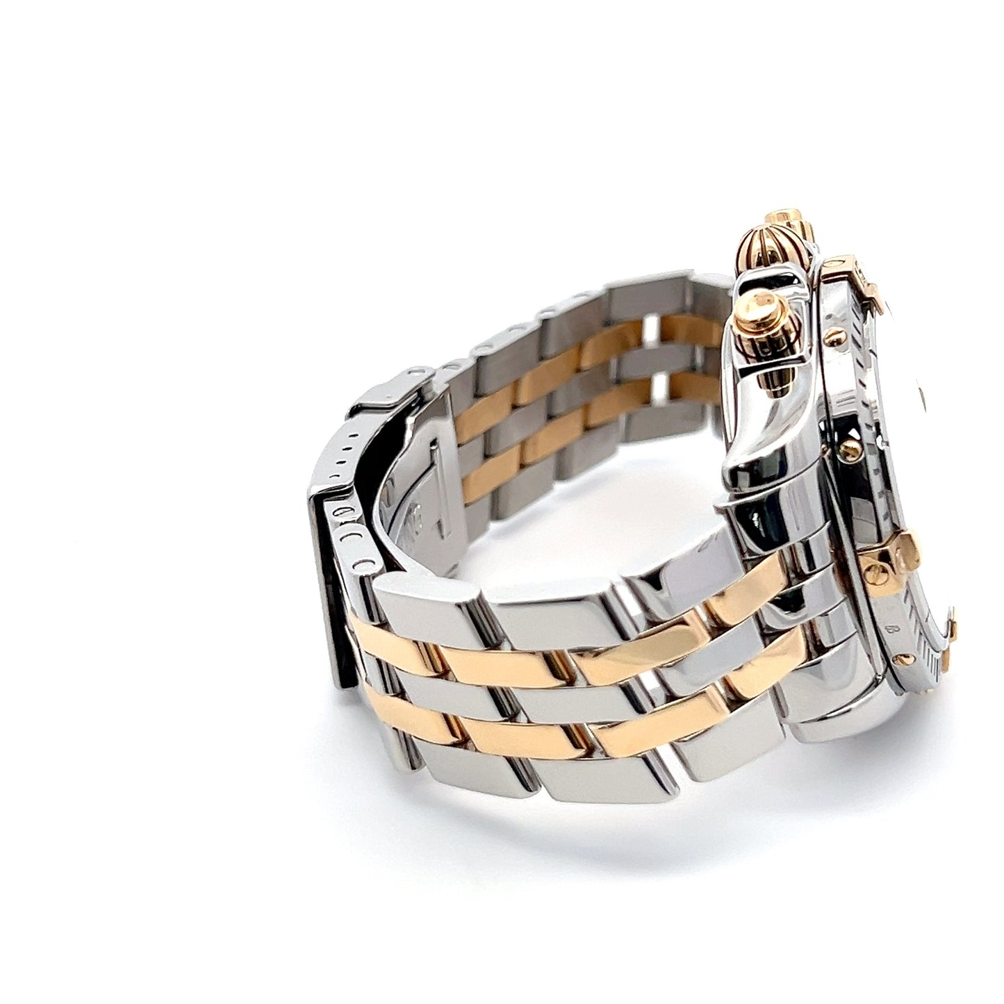 Mens Breitling Chronomat Evolution Chronograph 18K Yellow Gold / Steel Watch