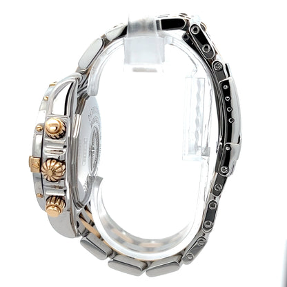 Mens Breitling Chronomat Evolution Chronograph 18K Yellow Gold / Steel Watch