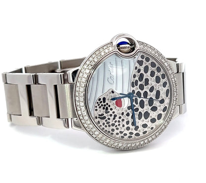 Womens Ballon Bleu Diamond Panther Watch