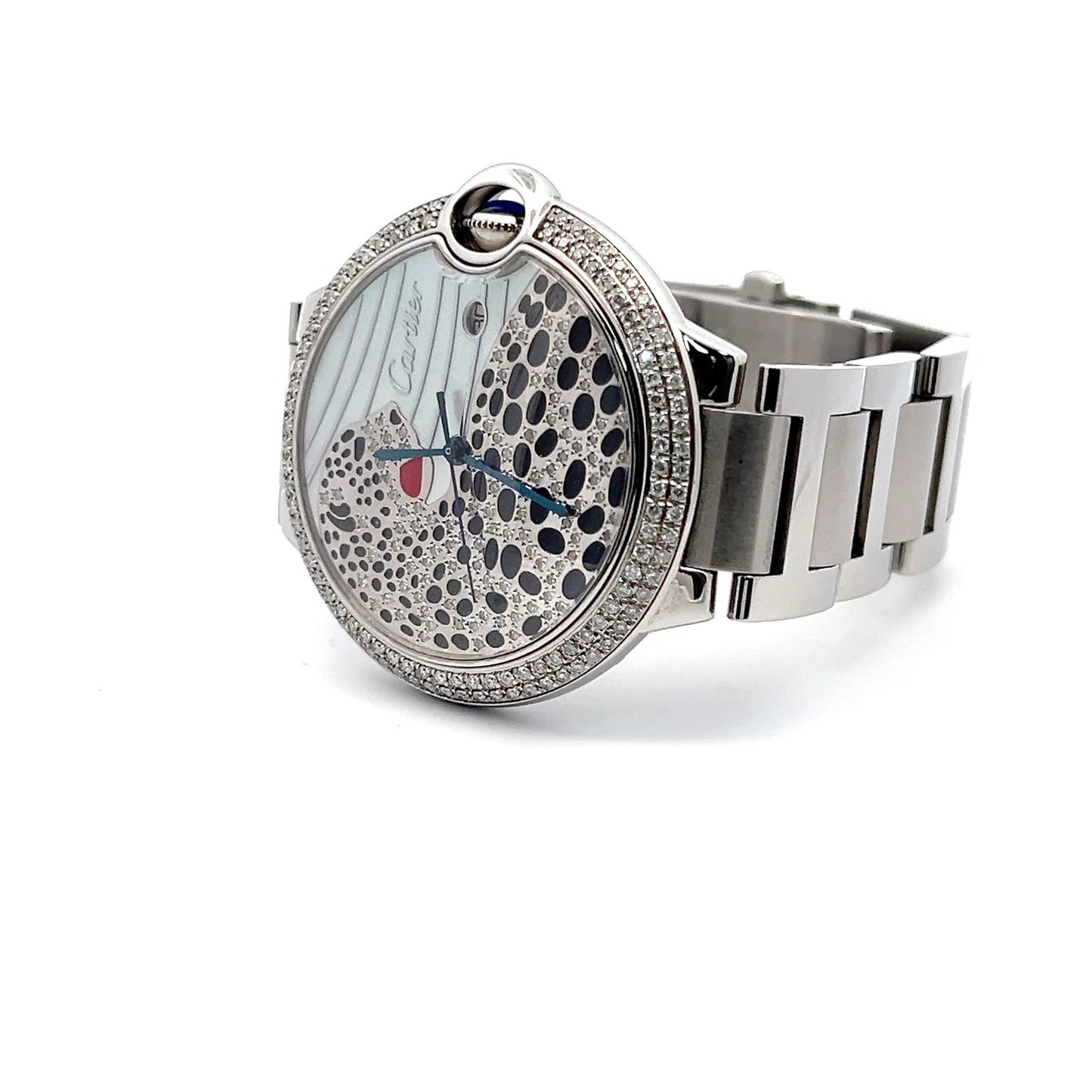 Mens Ballon Bleu Diamond Panther Watch