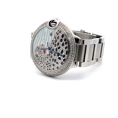Mens Ballon Bleu Diamond Panther Watch