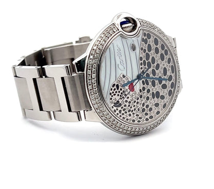 Mens Ballon Bleu Diamond Panther Watch