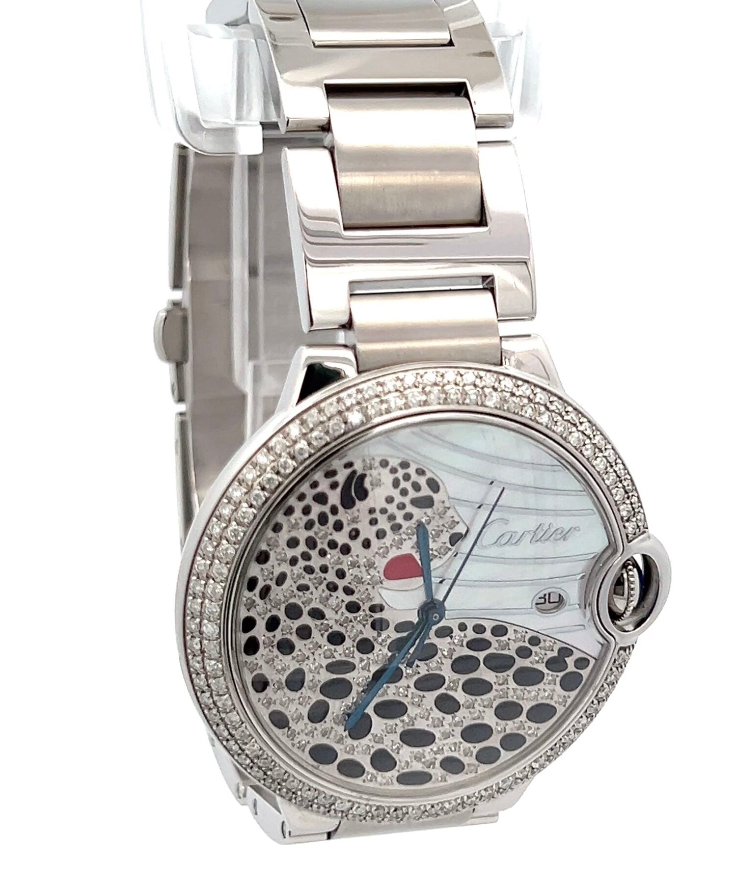Mens Ballon Bleu Diamond Panther Watch
