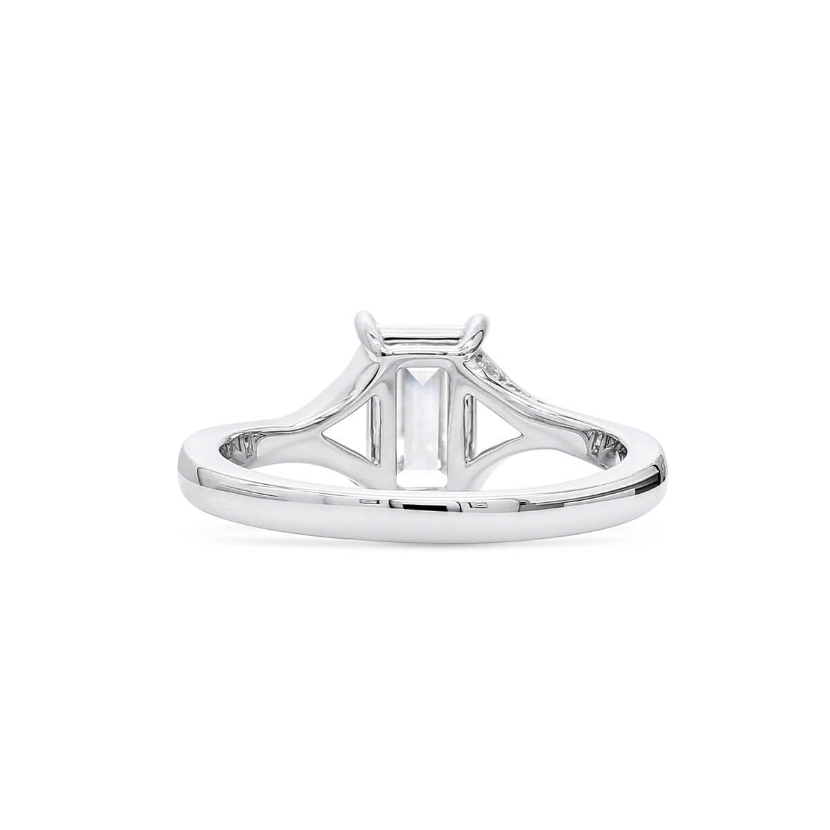 18K White Gold Statement Ring With 1.01 TCW Baguette Shape Natural Diamond, GIA Certified