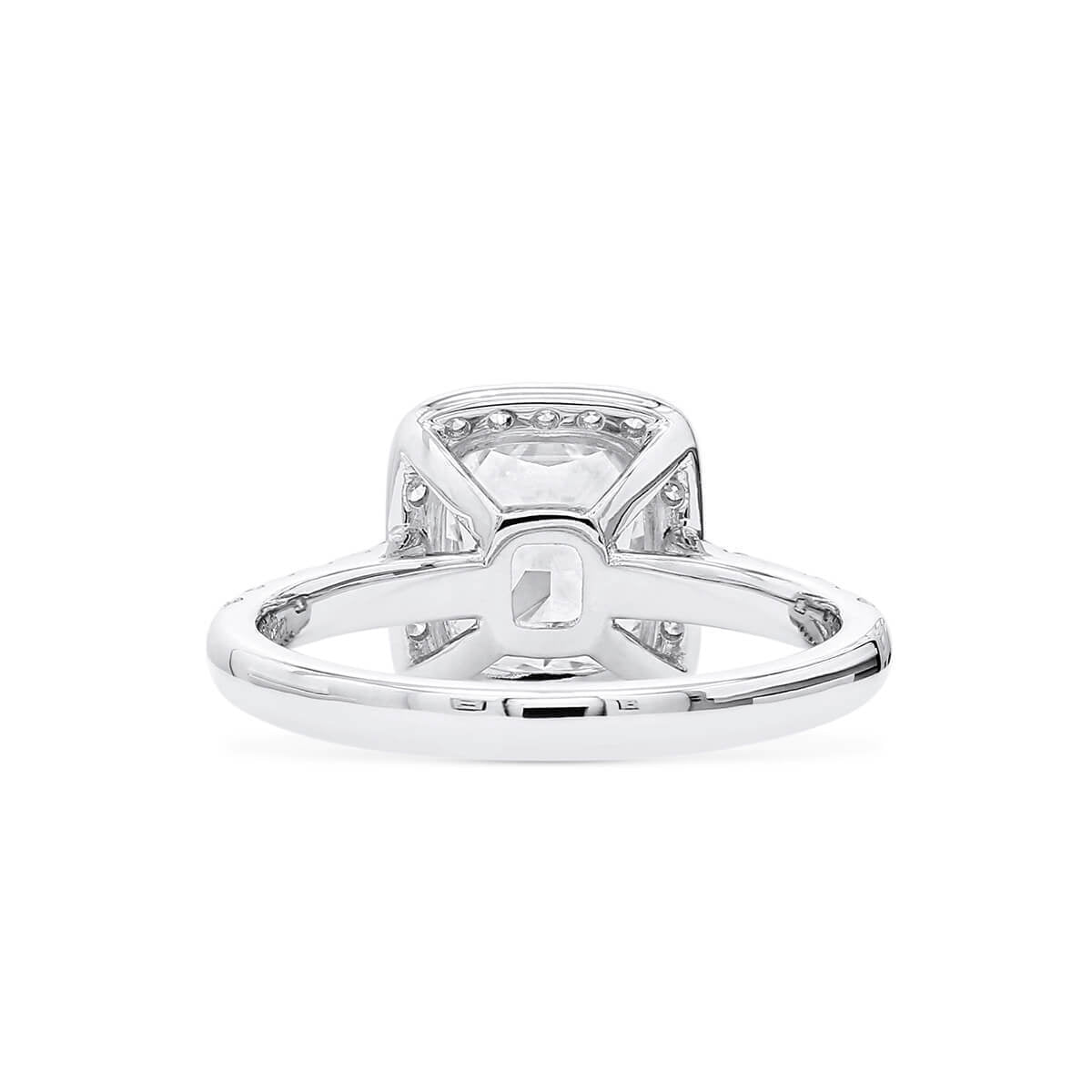 18K White Gold Statement Ring With 2.01 TCW Cushion Shape Natural Diamond, GIA Certified