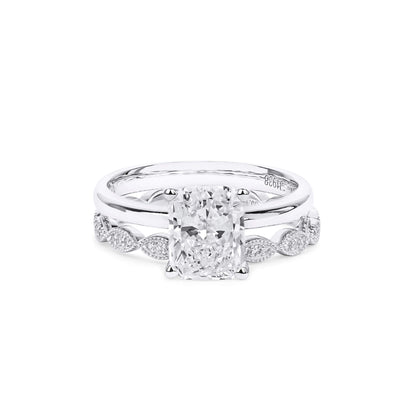 18K White Gold Statement Ring With 2.01 TCW Radiant Shape Natural Diamond, GIA Certified