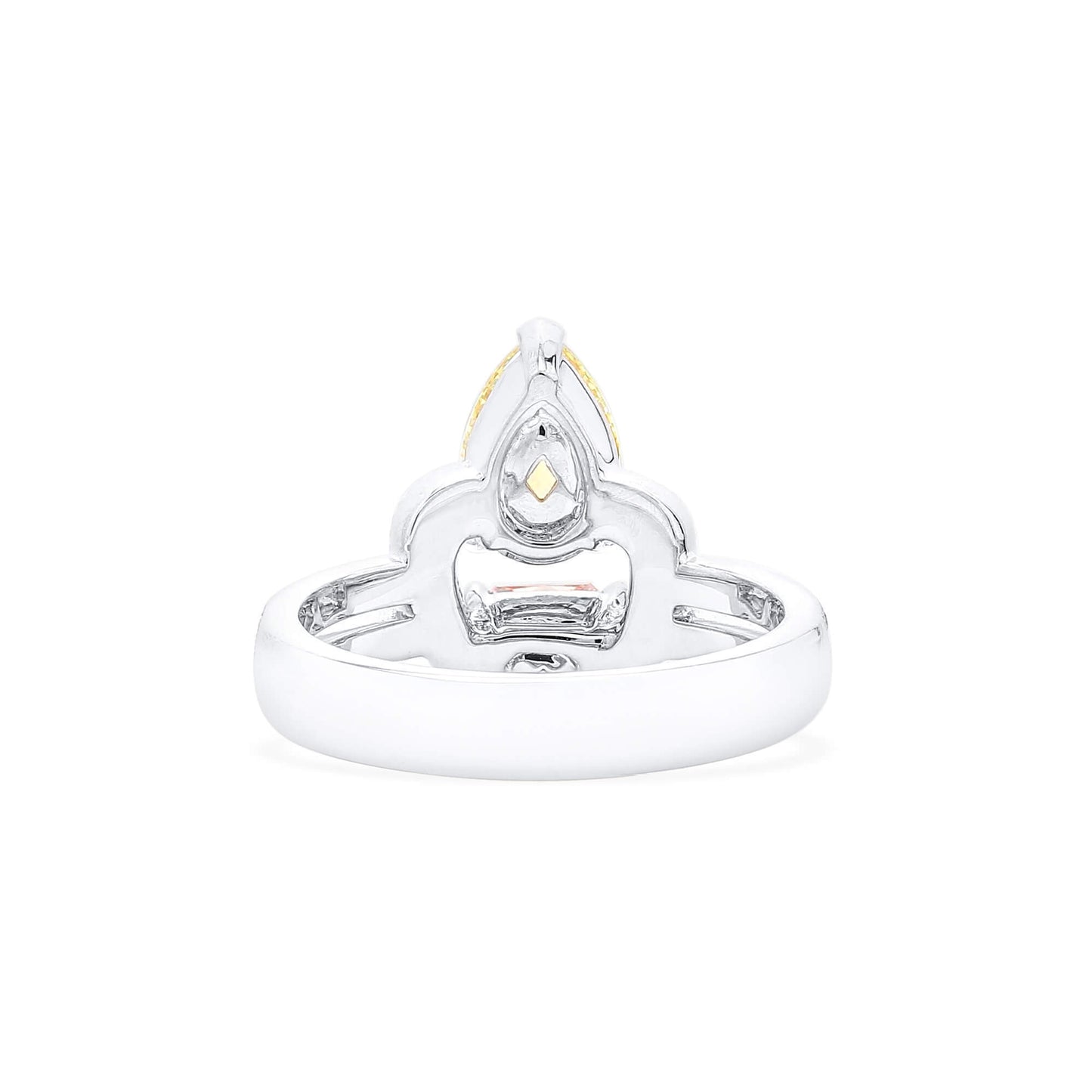 18K White Gold Statement Ring With 2.34 TCW Brown Mix Shape Natural Diamond, GIA Certified