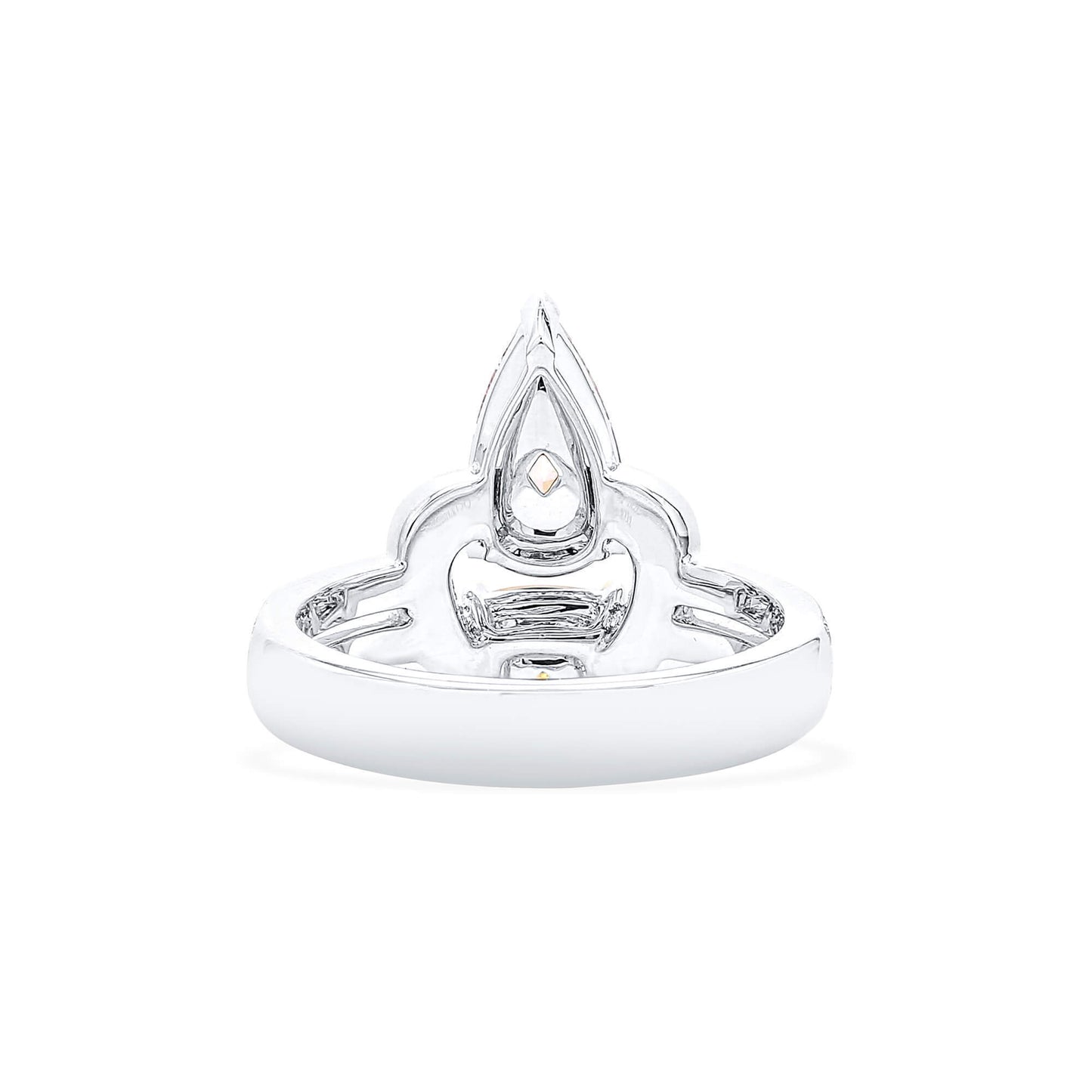 18K White Gold Statement Ring With 2.33 TCW Brown Mix Shape Natural Diamond, GIA Certified