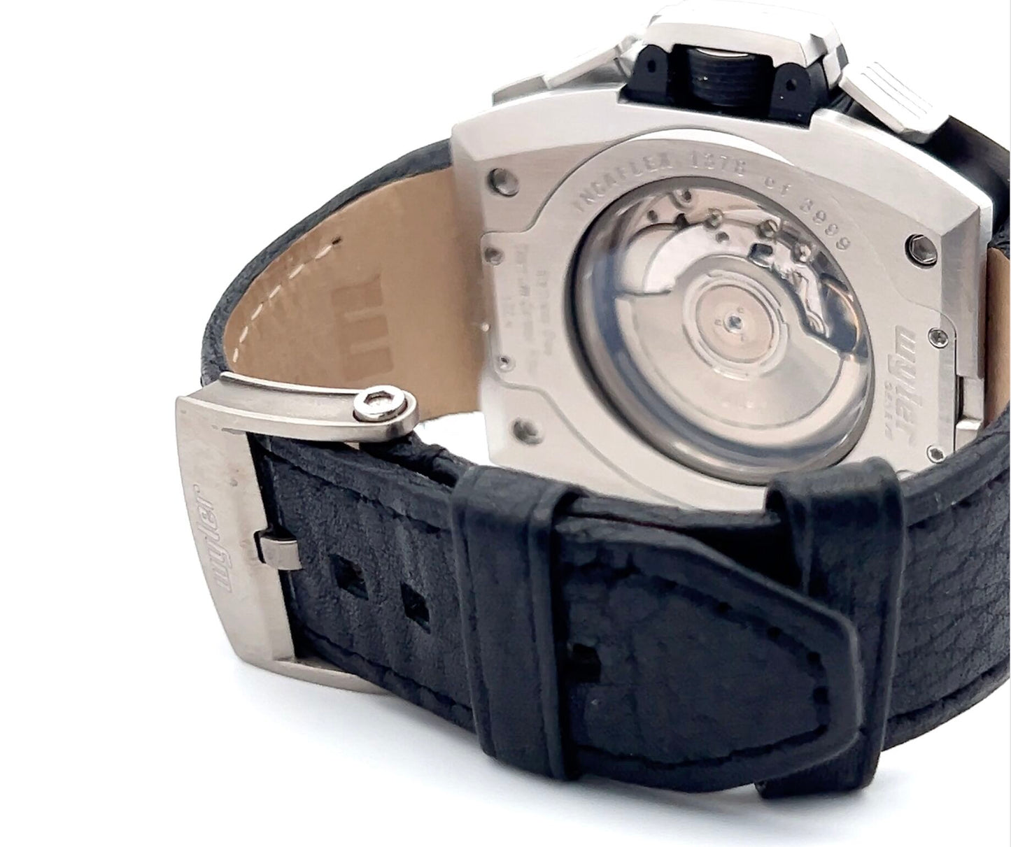 Mens Wyler Code R Chronograph Automatic Leather Watch