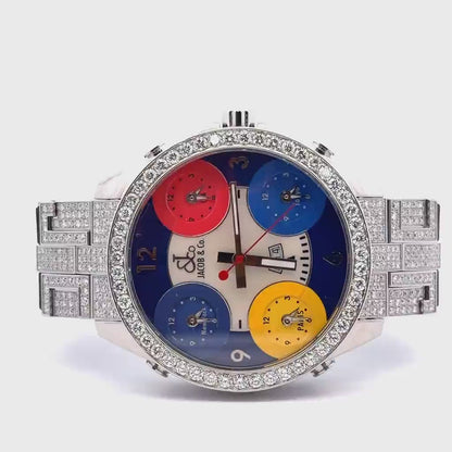 Mens Jacob & Co. Five Time Zone JC Diamond Watch