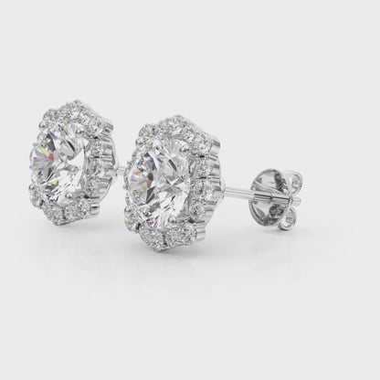 14K White Gold Fashion Earrings With 1.51 TCW Diamond (Lab Grown VS-SI1, E/F/G)