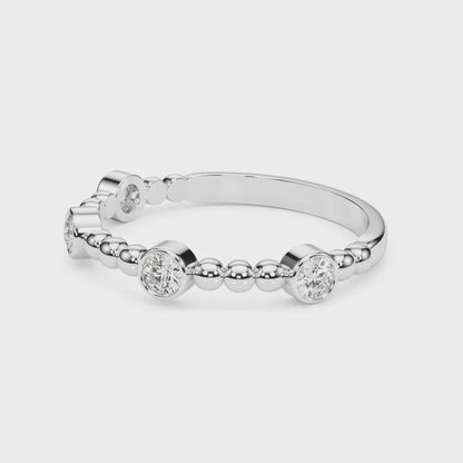 14K White Gold Fashion Band With 0.24 TCW Diamond (SI2, H-I)