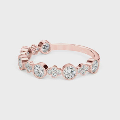 14K Rose Gold Stackable Ring With 0.30 TCW Diamond (SI2, H-I)