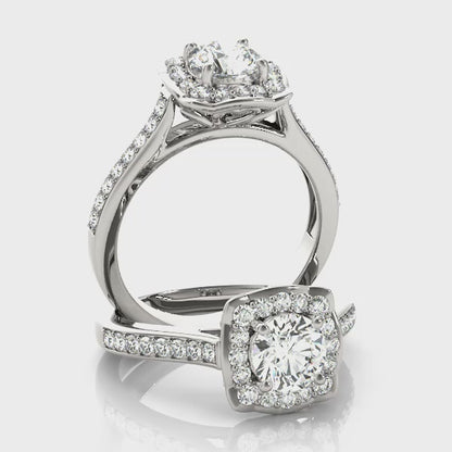 14K White Gold Engagement Ring With 1.07 TCW Diamond (I1, H-I)