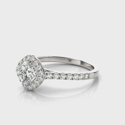14K White Gold Engagement Ring With 1.30 TCW Diamond (SI1-SI2, G-H)