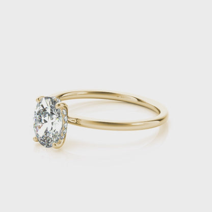 14K Yellow Gold Engagement Ring Oval Center With 2.07 TCW Diamond (SI1-SI2, G-H)