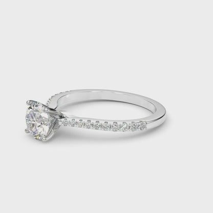 14K White Gold Remount Ring With 0.21 TCW Diamond (Lab Grown VS-SI1, E/F/G)