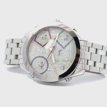 Mens Jacob & Co Five Time Zone JC Diamond Watch