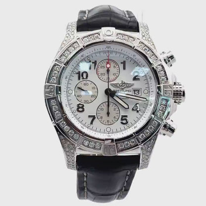 Mens Breitling Super Avenger Chronograph Diamond Watch