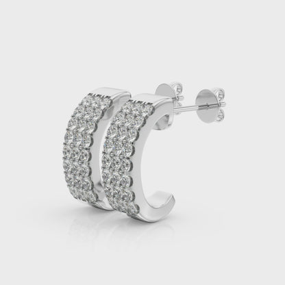 14K White Gold Fashion Earrings With 0.48 TCW Diamond (SI2, H-I)