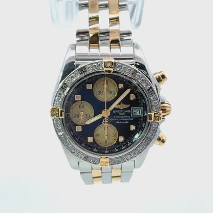 Mens Breitling Cockpit Chrono 39mm 18K Yellow Gold/Steel Automatic Watch