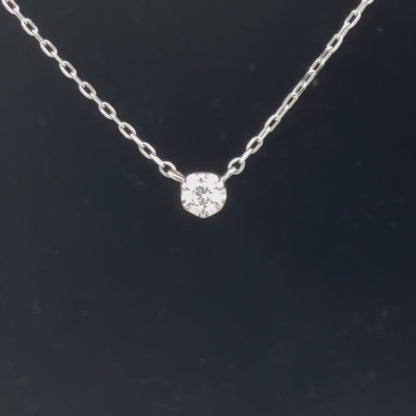 10K White Gold Diamond Pendant Necklace 0.04 CTW Diamond