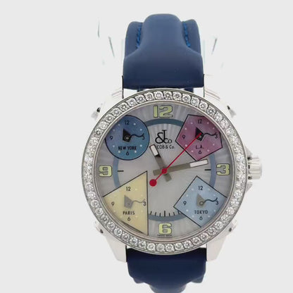 Mens Jacob & Co Five Time Zone JC Diamond Watch