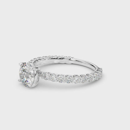 14K White Gold Engagement Rings With 2.16 TCW Diamond (Lab Grown VS-SI1, E/F/G)