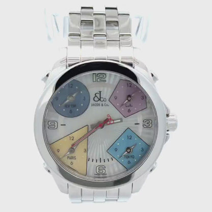 Mens Jacob & Co Five Time Zone JC Quartz Watch