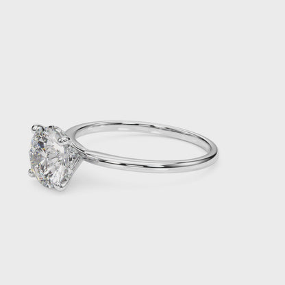 14K White Gold Engagement Ring With 2.59 TCW Diamond (SI1-SI2, G-H)