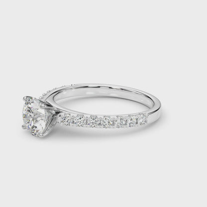 14K White Gold Remount Ring With 0.42 TCW Diamond (Lab Grown VS-SI1, E/F/G)
