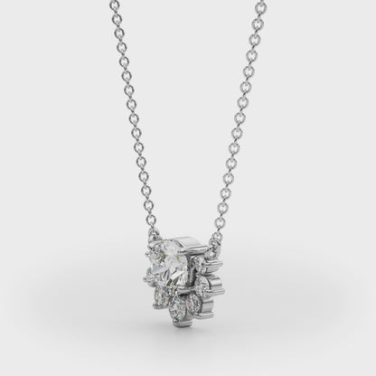 14K White Gold Fashion Pendant With 0.11 TCW Diamond (SI2, H-I)