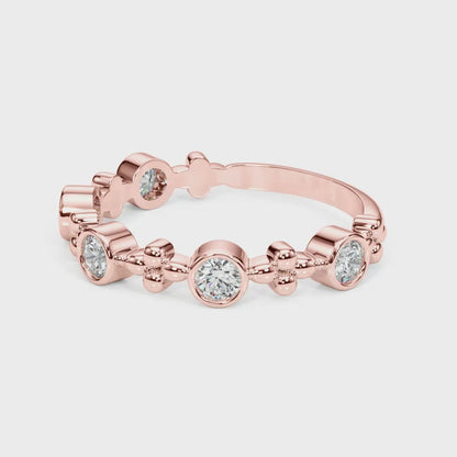 14K Rose Gold Fashion Band With 0.40 TCW Diamond (Lab Grown VS-SI1, E/F/G)