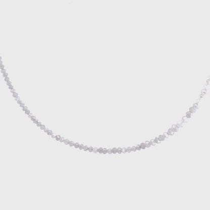 14K Yellow Gold 10.50ctw Natural Diamond Bead Necklace w/ Two Inch Extension Chain