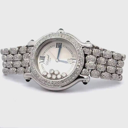Womens Chopard Happy Sport Diamond Watch