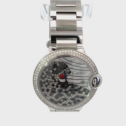 Mens Ballon Bleu Diamond Panther Watch