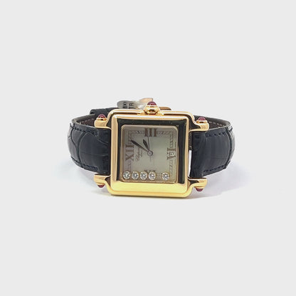Womens Chopard Happy Sport 18k Yellow Gold Diamonds