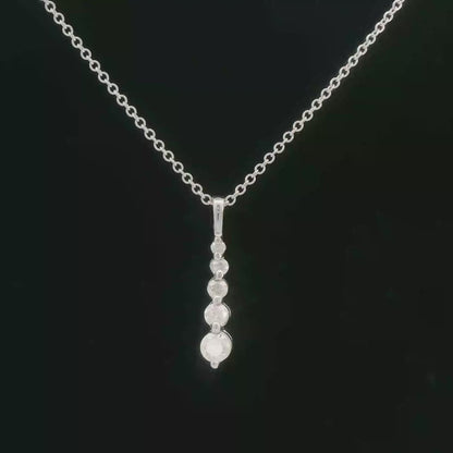 14K White Gold 0.29ctw Diamond Pendant Necklace Diamond