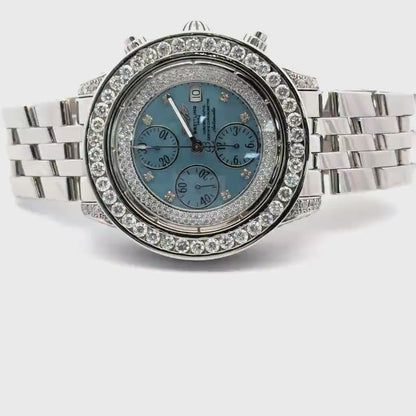 Mens Breitling Chronomat Evolution Chronograph Steel  Diamond Watch