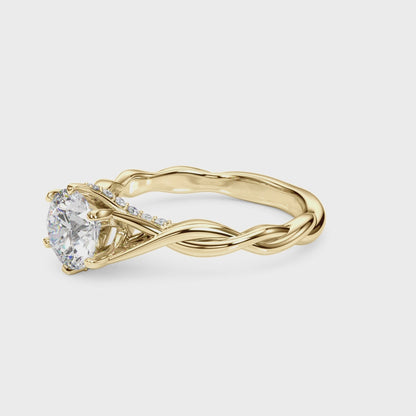 14K Yellow Gold Engagement Ring With 1.11 TCW Diamond (I1, H-I)