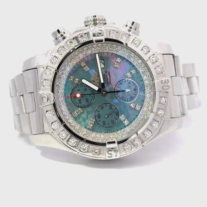 Mens Breitling Super Avenger Chronograph Diamond Automatic Watch