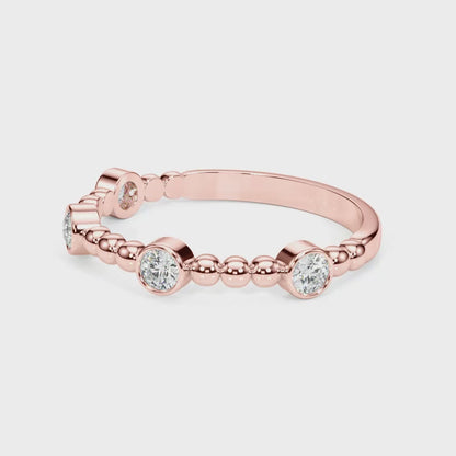 14K Rose Gold Fashion Band With 0.24 TCW Diamond (Lab Grown VS-SI1, E/F/G)