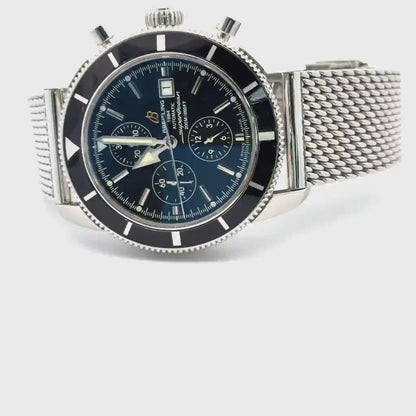 Mens Breitling SuperOcean Heritage Chrono Steel Display Model Watch With Full Warranty