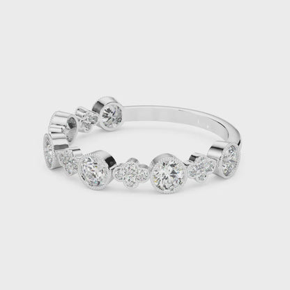 14K White Gold Stackable Ring With 0.30 TCW Diamond (Lab Grown VS-SI1, E/F/G)
