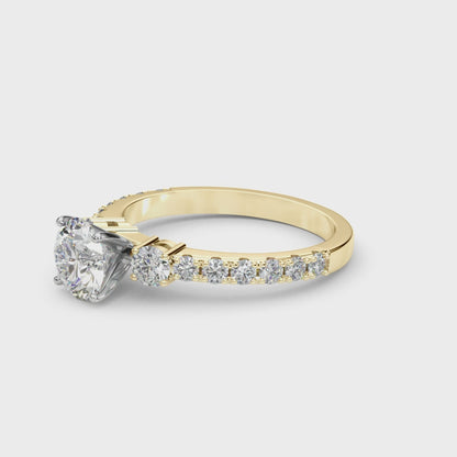 14K Yellow Gold Remount Ring With 0.58 TCW Diamond (Lab Grown VS-SI1, E/F/G)